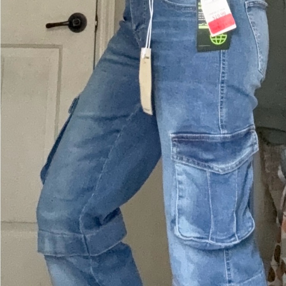 Blue Cargo Jeans - Picture 3 of 10